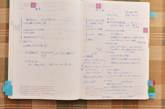 ほぼ日手帳の用紙（トモエリバー）は，フリクションの青がとても書きやすい（＾＾）
