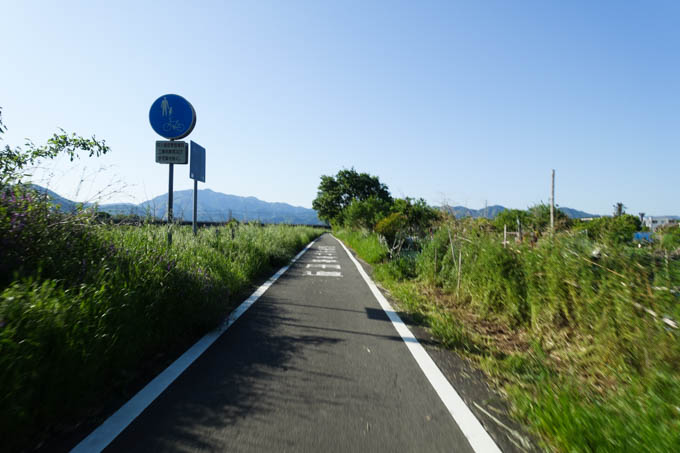 想像以上に田舎道。福島で走った時みたい。