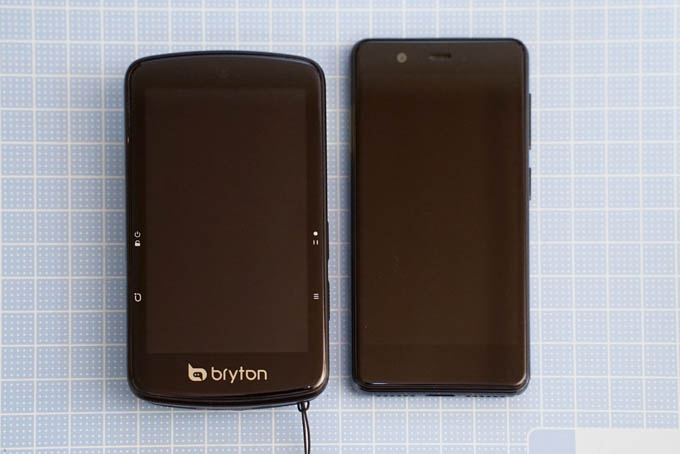 Rakuten mini （右）とほぼ同じサイズ。汎用性の無い比較で申し訳ない・・・。